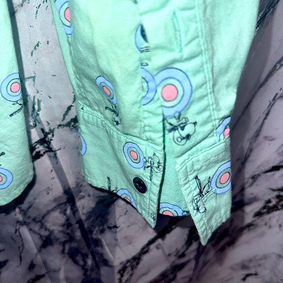 Peanuts “Snoopy” full graphic button up dress shirt Art to Wear style - Picture 3 of 5